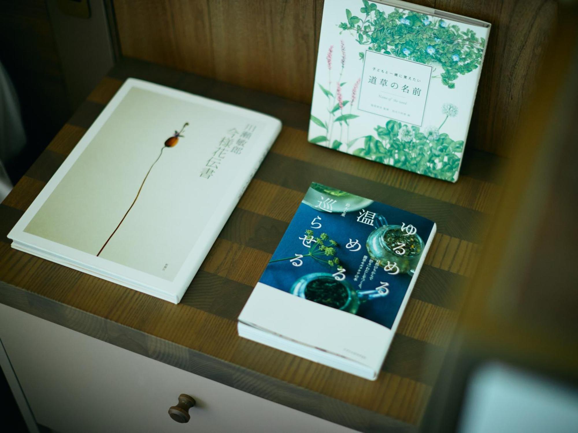 Good Nature Hotel Kyoto Rum bild A collection of books on Chinese medicine